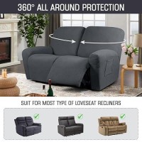 Taococo Recliner Loveseat Slipcover 6 Pieces Dual Recliner Sofa Covers For 2 Seat Reclining Loveseat Couch Stretch Soft Jacqua