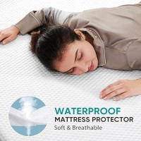 Hyleory 100 Waterproof Mattress Protector Full Size Viscose Made From Bamboo Mattress Pad Cover Noiseless Washable With Deep Po