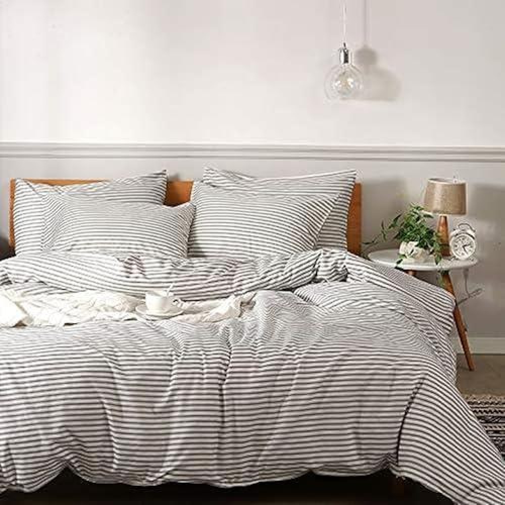 Jellymoni Duvet Cover 100 Natural Cotton Printed Comforter Cover With Zipper Closure And Corner Ties Super King Plus 120 12