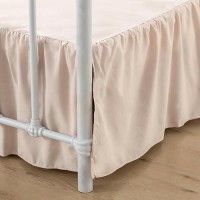 Xuan Dian Bed Skirt Queen Size Ruffled Bed Skirts With Split Corners 14 Inch Drop Dust Ruffle Bed Skirt With Platform Cream Q