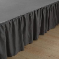 Xuan Dian Bed Skirt Queen Size Ruffled Bed Skirt With Split Corners 16 Inch Drop Dust Ruffle Bed Skirt With Platform Dark Grey