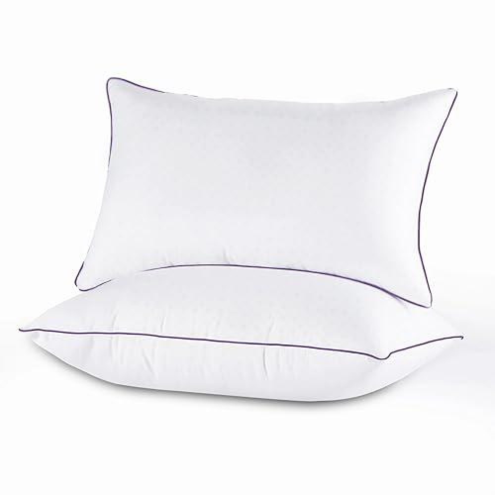 Jollyvogue Pillows Queen Size Set Of 2 Bed Pillows Set Of 2 Cooling And Supportive Pillows With Super Soft Down Alternative Fi