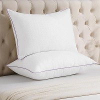 Jollyvogue Pillows Queen Size Set Of 2 Bed Pillows Set Of 2 Cooling And Supportive Pillows With Super Soft Down Alternative Fi