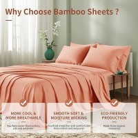 Shilucheng 6 Piece Queen Sheet Sets Cooling Sheets Blend Rayon Derived From Bamboo Deep Pocket Up To 16 Breathable Soft