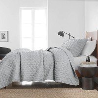 Wdcozy Light Grey Quilts Queen Size Bedding Set With 2 Pillow Shams Lightweight Soft Bedspread Coverlet Thin Comforter Bed Cov