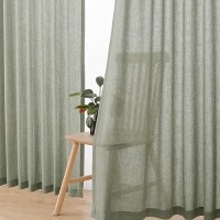 Sage Green Curtains 120 Inches Long For Living Room Bedroom Pinch Pleat Light Green Linen Textured Window Curtains Aesthetic Neu