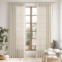 Sage Green Curtains 102 Inches Long For Living Room Bedroom Pinch Pleat Light Green Linen Textured Window Curtains Aesthetic Neu