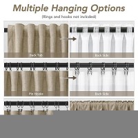 Tan Brown Linen Blackout Curtains For Bedroom 84 Inch Length 2 Panels Set Back Tab Pocket Neutral Farmhouse Living Room Darkenin