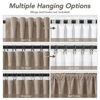 Light Brown Linen Blackout Curtains For Bedroom 108 Inch Length 2 Panels Set Back Tab Pocket Neutral Farmhouse Living Room Darke