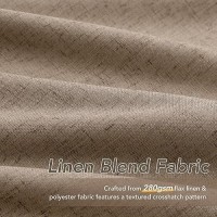 Light Brown Linen Blackout Curtains For Bedroom 108 Inch Length 2 Panels Set Back Tab Pocket Neutral Farmhouse Living Room Darke