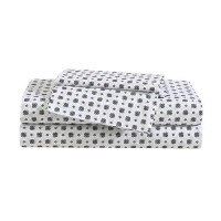 Eddie Bauer - Queen Sheet Set  Premium Cotton Percale Bedding Set  Super Soft Home Decor  Oeko-Tex Certified (Fairisle Sprinkle Black  Queen)