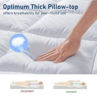 Full Mattress Topper Extra Thick Pillowtop Cooling Mattress Topper Plush Mattress Pad Cover Protector With 821 Inch Deep Pocket