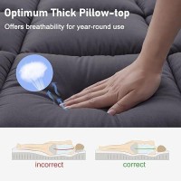 Full Mattress Topper Extra Thick Pillowtop Cooling Mattress Topper Plush Mattress Pad Cover Protector With 821 Inch Deep Pocket