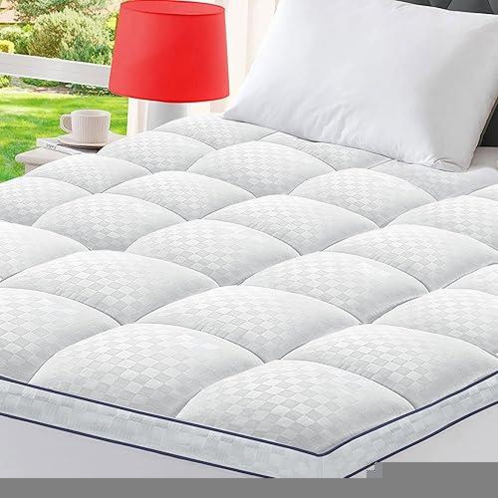 Twin Xl Mattress Topper Extra Thick Pillowtop Cooling Plush Mattress Pad Cover Protector With 821 Inch Deep Pocket 3D Snow Down