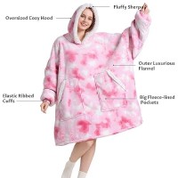 Kipswiza Wearable Blanket Hoodie Oversized Hooded Blanket Adult Thick Warm Sherpa Fleece Blanket Sweatshirt For Women Teens G