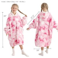 Kipswiza Blanket Hoodie For Kids Oversized Wearable Blanket Super Soft Warm Sherpa Fleece Blanket Sweatshirt For Girls Boys Chi