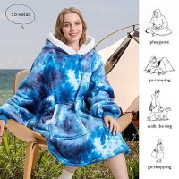 Kipswiza Wearable Blanket Hoodie Oversized Hooded Blanket Thick Warm Sherpa Fleece Blanket Sweatshirt For Women Men Teens Adu