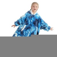 Kipswiza Blanket Hoodie For Kids Oversized Wearable Blanket Super Soft Warm Sherpa Fleece Blanket Sweatshirt For Girls Boys Chi