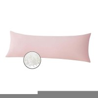 Whatsbedding Memory Foam Body Pillow For Adults  Long Body Pillow For Sleeping  Full Body Pillow For Bed (Removable Cotton Jersey Knitted Cover) - Pink