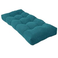 Rofiejox Bench Cushion 45 Inch - Chenille Fabric  High-Density Foam  Non-Slip Bottom  Soft Durable Indoor Tufted Long Seat Cushion For Window Garden Furniture (Blue  45X18X4 Inch)