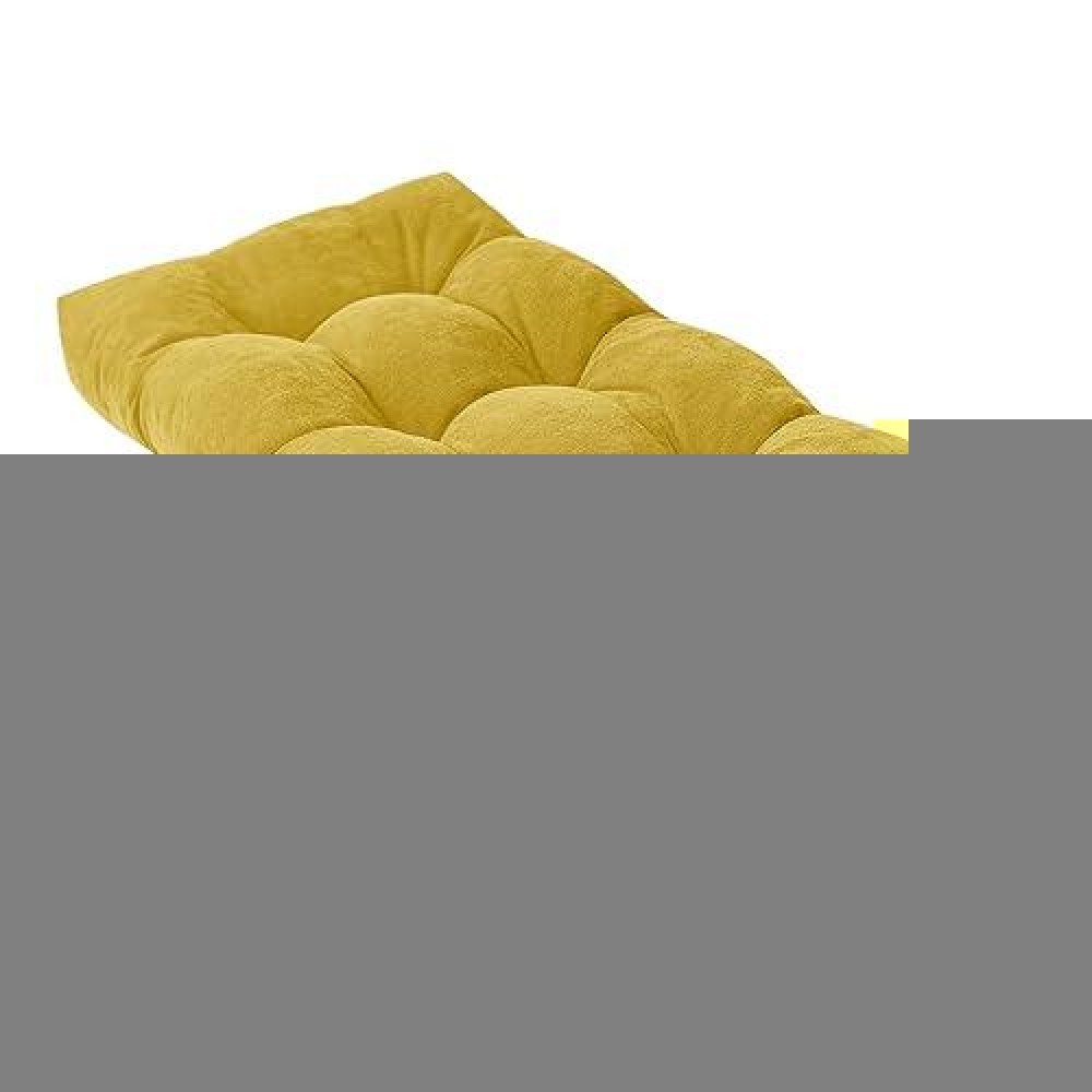 Rofiejox Bench Cushion 36 Inch - Chenille Fabric  High-Density Foam  Non-Slip Bottom  Soft Durable Indoor Tufted Long Seat Cushion For Window Garden Furniture (Yellow  36X14X4 Inch)