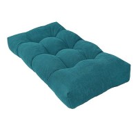 Rofiejox Bench Cushion 36 Inch - Chenille Fabric  High-Density Foam  Non-Slip Bottom  Soft Durable Indoor Tufted Long Seat Cushion For Window Garden Furniture (Blue  36X14X4 Inch)