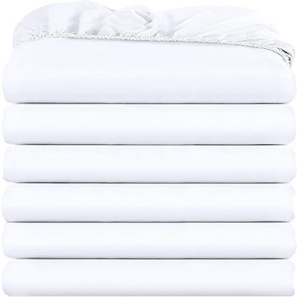 Utopia Bedding Twin Fitted Sheets Bulk Pack Of 20 Bottom Sheets Soft Brushed Microfiber Deep Pockets Shrinkage Fade Re