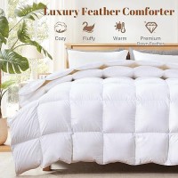 Cosybay Heavyweight King Size Feather Comforter Filled With Feather Down Fiber Fluffy Thicker White King Size Duvet Insert