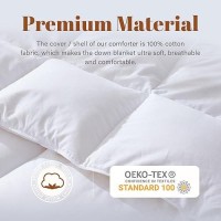 Cosybay Heavyweight King Size Feather Comforter Filled With Feather Down Fiber Fluffy Thicker White King Size Duvet Insert