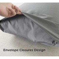 Whatsbedding King Size Pillowcases Set Of 2 20X40 Cotton Pillow Cases With Envelope Closure Soft Breathable Pillow Covers Fo