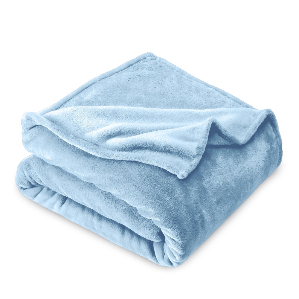 Bare Home Fleece Blanket Throw Xl Blanket Light Blue Lightweight Blanket For Bed Sofa Couch Movie Night Camping And T