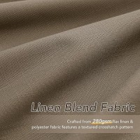 Dark Taupe Linen Blackout Curtains For Bedroom 96 Inch Length 2 Panels Set Back Tab Pocket Neutral Farmhouse Living Room Darkeni