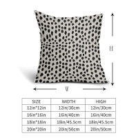 Black Cream Polka Dot Pillow Covers 24X24 Set Of 2 Outdoor Modern Art Throw Pillows Boho Design Brush Strokes Decorative Pillowc