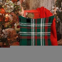 Aofanggo Christmas Pillow Covers 18X18 Set Of 2 Green Red Black Throw Pillow Cases Winter Decorative Cushion Tartan Gingham Outd