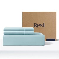 Rest Evercool Starter Sheet Set Twinxl Light Blue Breathable Bed Sheets For Hot Sleeper And Night Sweats With Pillowcases I