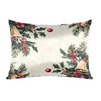 Christmas Berry Bell Pillowcase For Hair And Skin Silk Pillowcase With Zipper Queen Size Pillow Cases Cooling Satin Pillow Cov