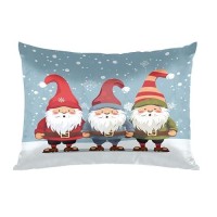 Winter Snow Dwarf Pillowcase For Hair And Skin Silk Pillowcase With Zipper Queen Size Pillow Cases Cooling Satin Pillow Cover