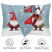 Winter Snow Dwarf Pillowcase For Hair And Skin Silk Pillowcase With Zipper Queen Size Pillow Cases Cooling Satin Pillow Cover