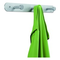 Safco 4201 Nail Head Wall Coat Rack Three Hooks Metal Satin Aluminum