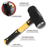 Performance Tool M7101 4-Pound Sledge Hammer With Fiberglass Handle