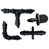 Orbit 67431 14 Barb 30Piece Drip Irrigation Drip Fitting Assortment 10 Couplings 10 Plugs 5 Tees And 5 Elbows