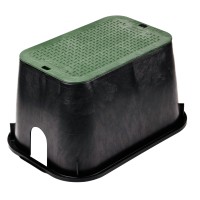 Nds D1000Sg 10 In X 15 In Rectangular Valve Box And Cover 10 In Height Irrigation Control Valve Lettering Black Box Gree