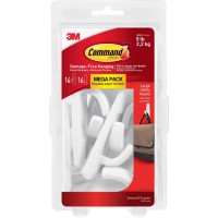 Command Large Utility Hook Mega Pack 14 Hooks 14 Large Hook 5 Lb 227 Kg Capacity For Multipurpose Paint Wood Tile