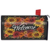 Briarwood Lane Fall Flowers Welcome Magnetic Mailbox Cover Autumn Sunflowers