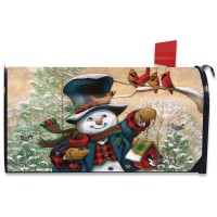 Briarwood Lane Winter Friends Snowman Magnetic Mailbox Cover Primitive Standard