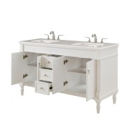 60 In. Single Bathroom Vanity Set In Antique White