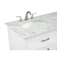 60 In. Double Bathroom Vanity Set In White