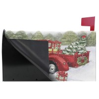 Christmas Red Truck Snowman Mailbox Cover Standard Size Winter Xmas Tree Snowflake Cardinal Bird Magnetic Mailbox Covers Garden