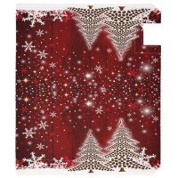 Merry Christmas Tree Winter Snowflake Pine Mailbox Covers Standard Size Red Christmas Tree Wood White Snow Magnetic Mail Wraps C