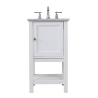 19 In. Single Bathroom Vanity Set In White